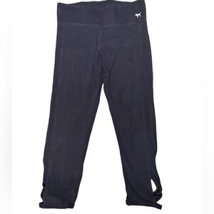 PINK black capri leggings size medium